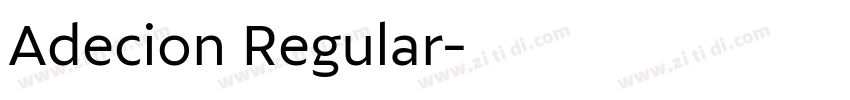 Adecion Regular字体转换
